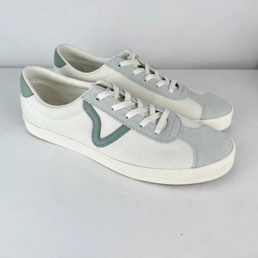 Men's 13 - VANS Tri-Tone Sport Low Skate Green /Beige Suede/Canvas Sneakers